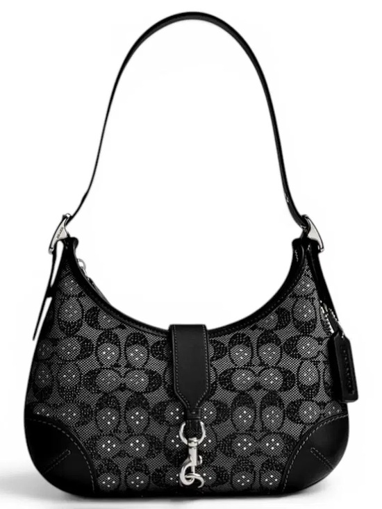 Coach Handbags - BNWT!!! Limited Edition Coach Black Signature Crystal Hampton Hobo Bag